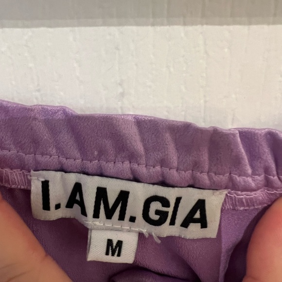I AM GIA lilac satin corset style top - Picture 2 of 4